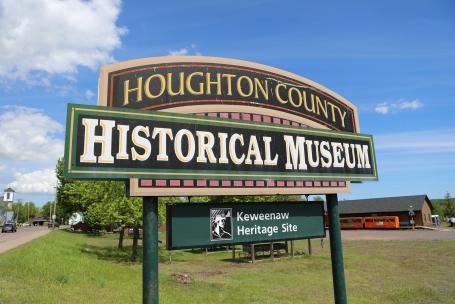 Houghton Country Historical Museum front sign
